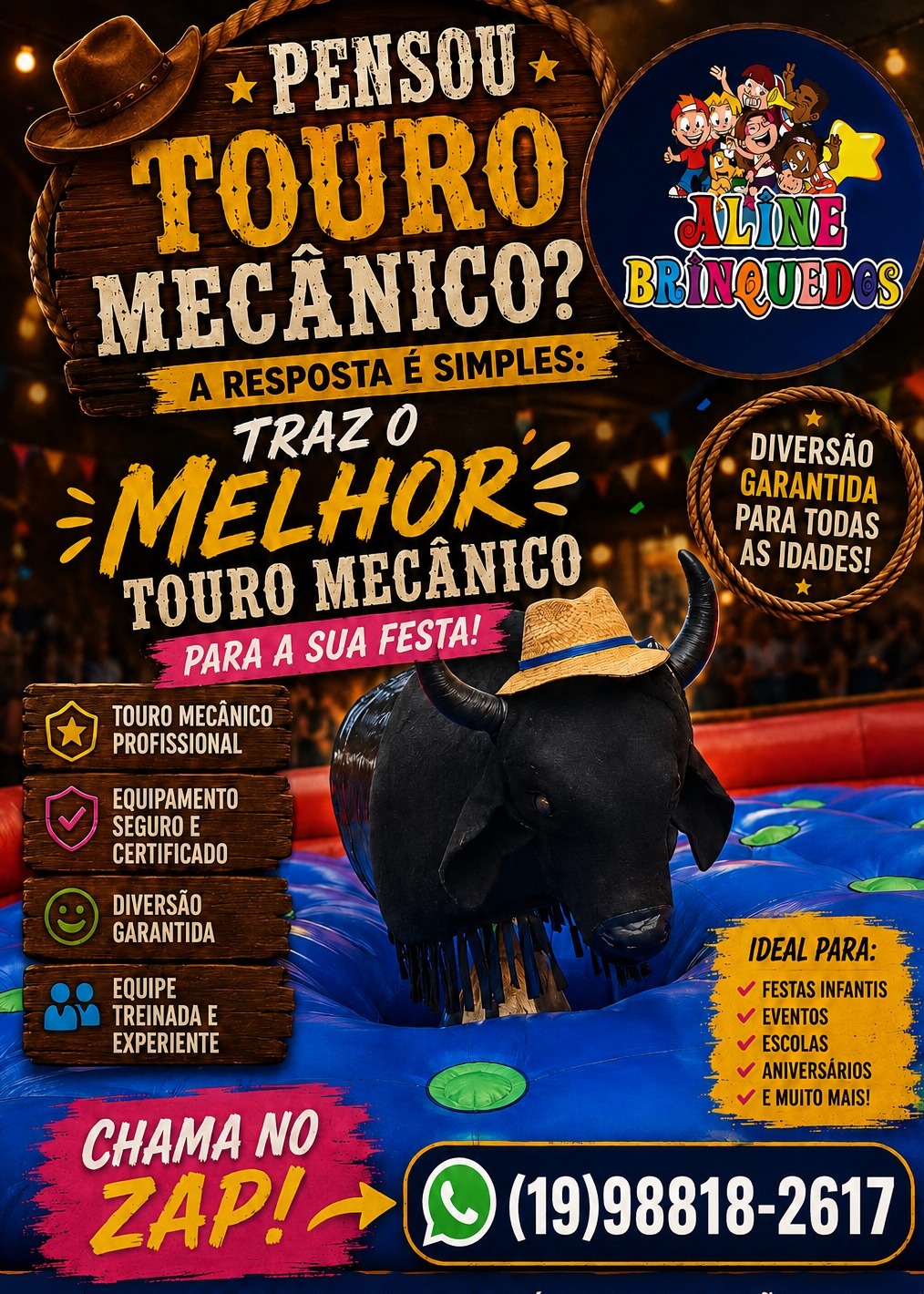 Aluguel de touro Mecanico piracicaba